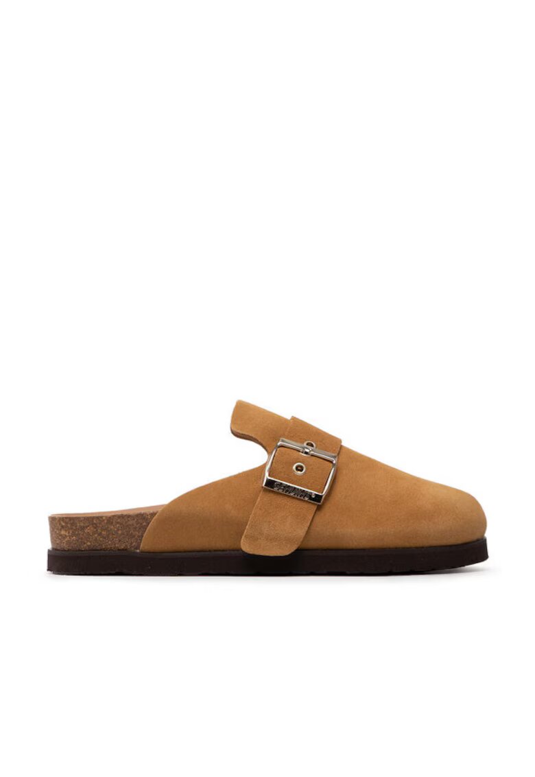 GENUINS Papuci dama 301455127 - Piele naturala - Maro - Maro