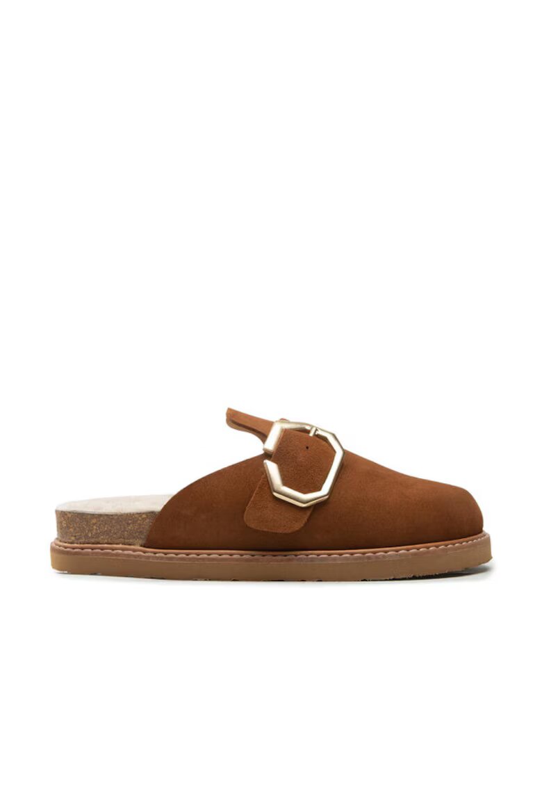 GENUINS Papuci dama 301455295 - Piele naturala - Maro - Maro