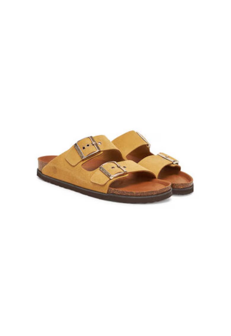 GENUINS Slapi dama - G104348 - Piele naturala - Maro