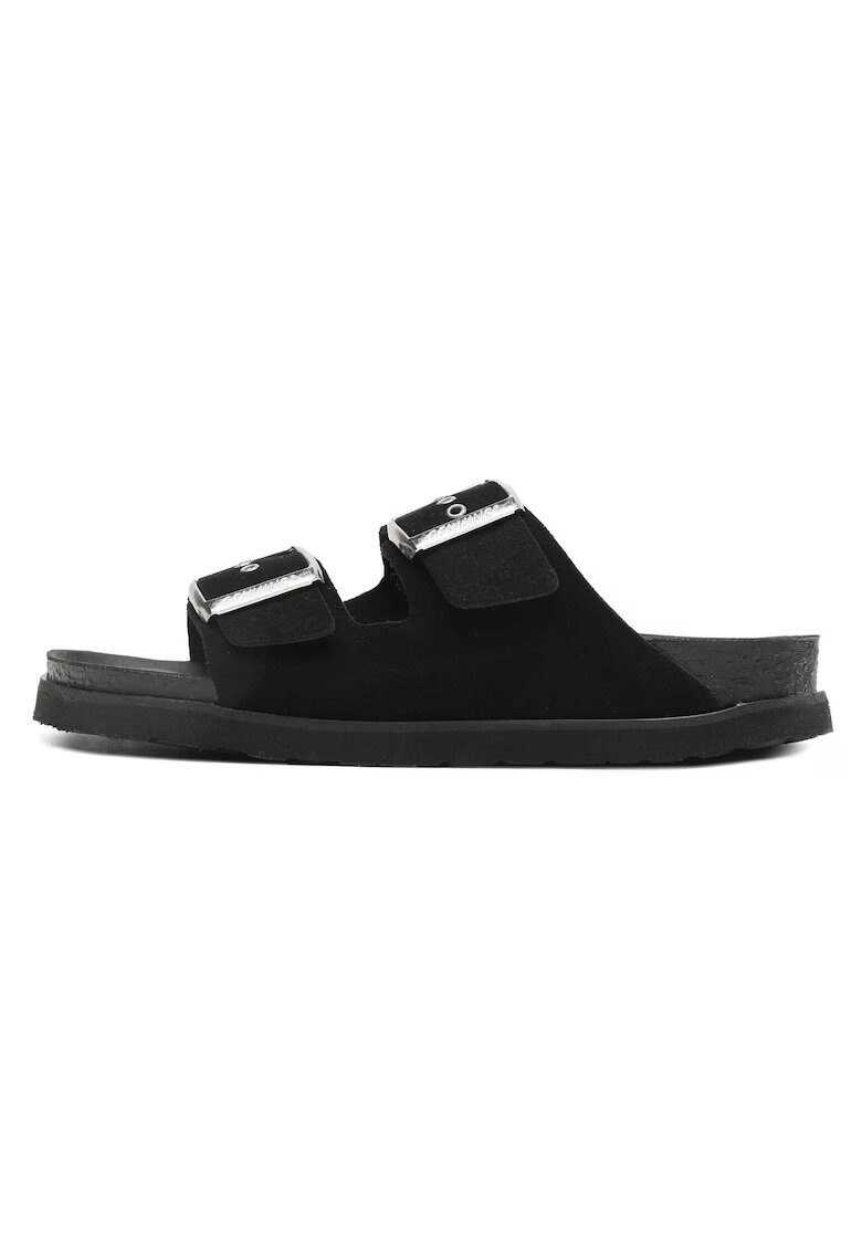 GENUINS Slapi dama - G104349 - Piele naturala - Negru