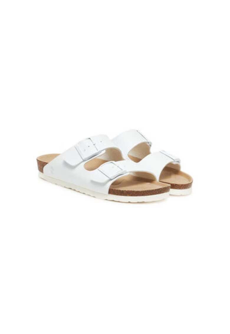 GENUINS Slapi dama - G104362 - Piele ecologica - Alb