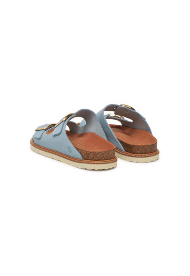 GENUINS Slapi dama - G106252 - Piele naturala - Albastru deschis