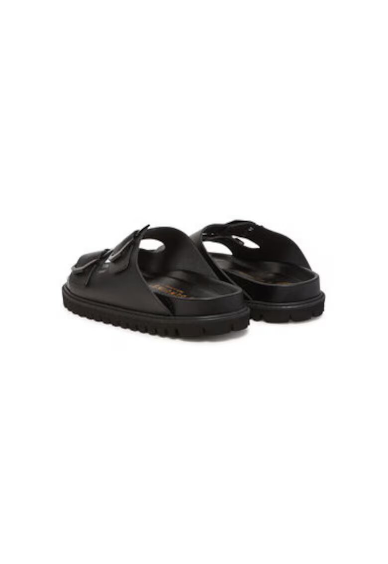 GENUINS Slapi dama - G106277 - Piele naturala - Negru