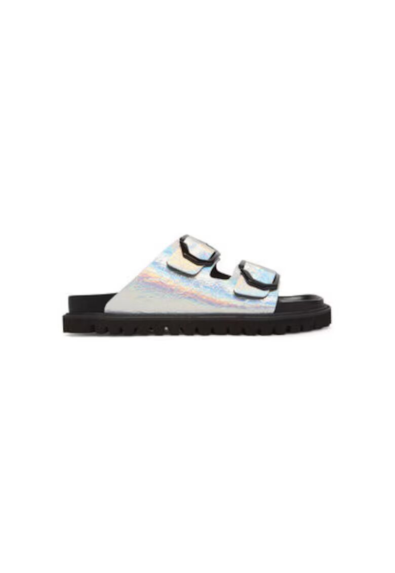 GENUINS Slapi dama - G106279 - Piele ecologica - Argintiu