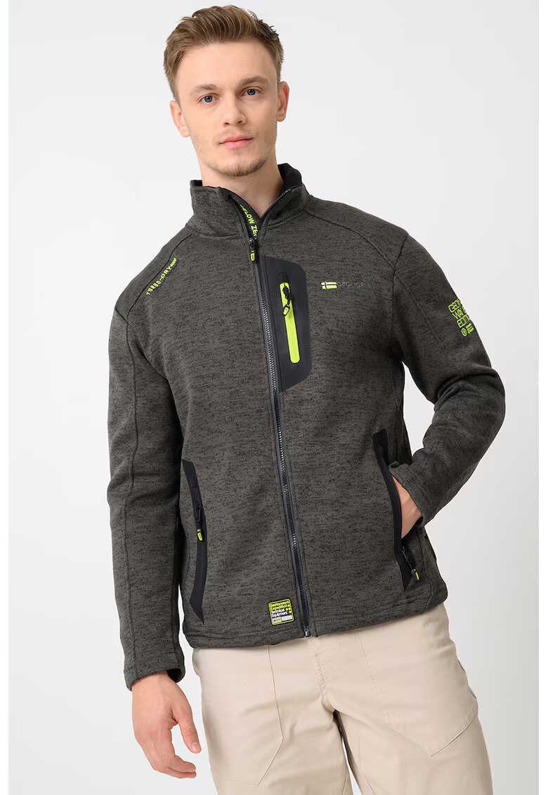Geo Norway Bluza de trening cu fermoar Trampoline - Verde melange inchis