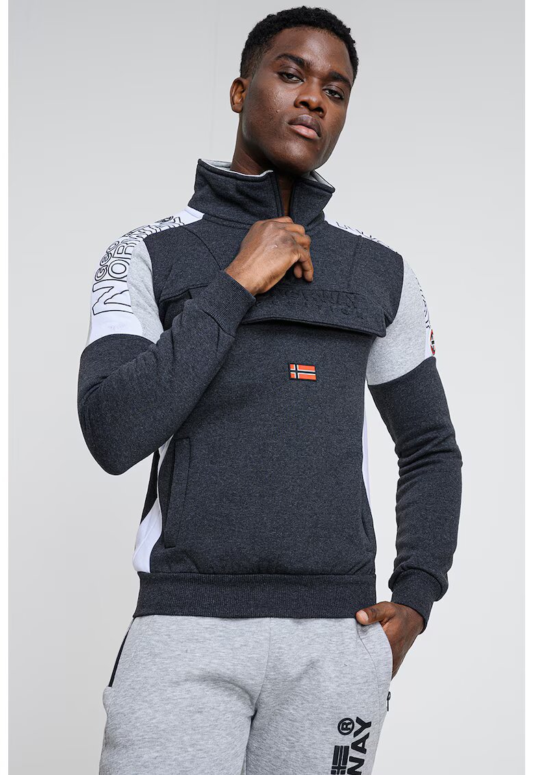 Geo Norway Bluza de trening cu logo Fagostino - Gri inchis melange