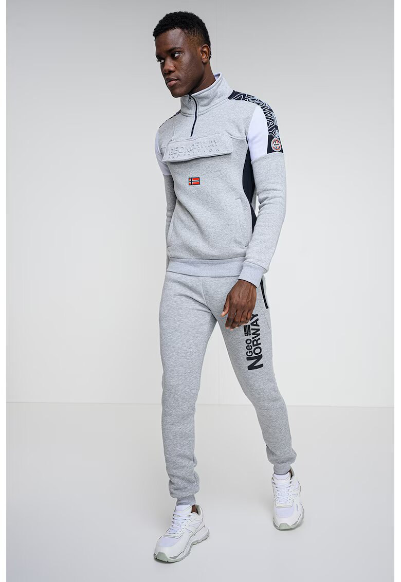 Geo Norway Bluza de trening cu logo Fagostino - Gri melange