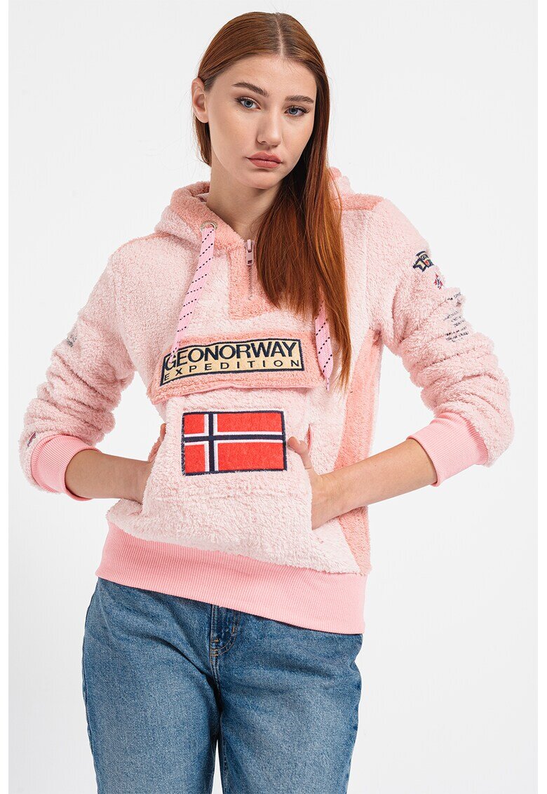 Geo Norway Hanorac din fleece Gymclass - Roz deschis