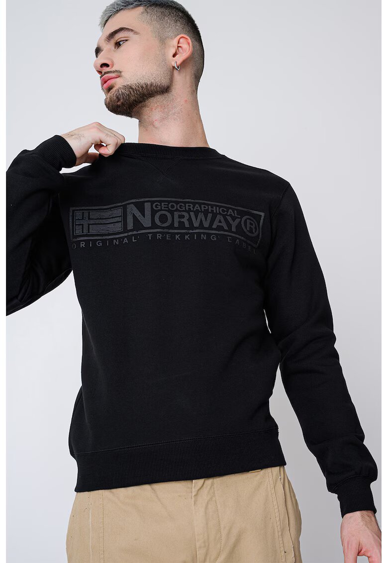Geographical Norway Bluza cu decolteu la baza gatului Gantoine - Negru
