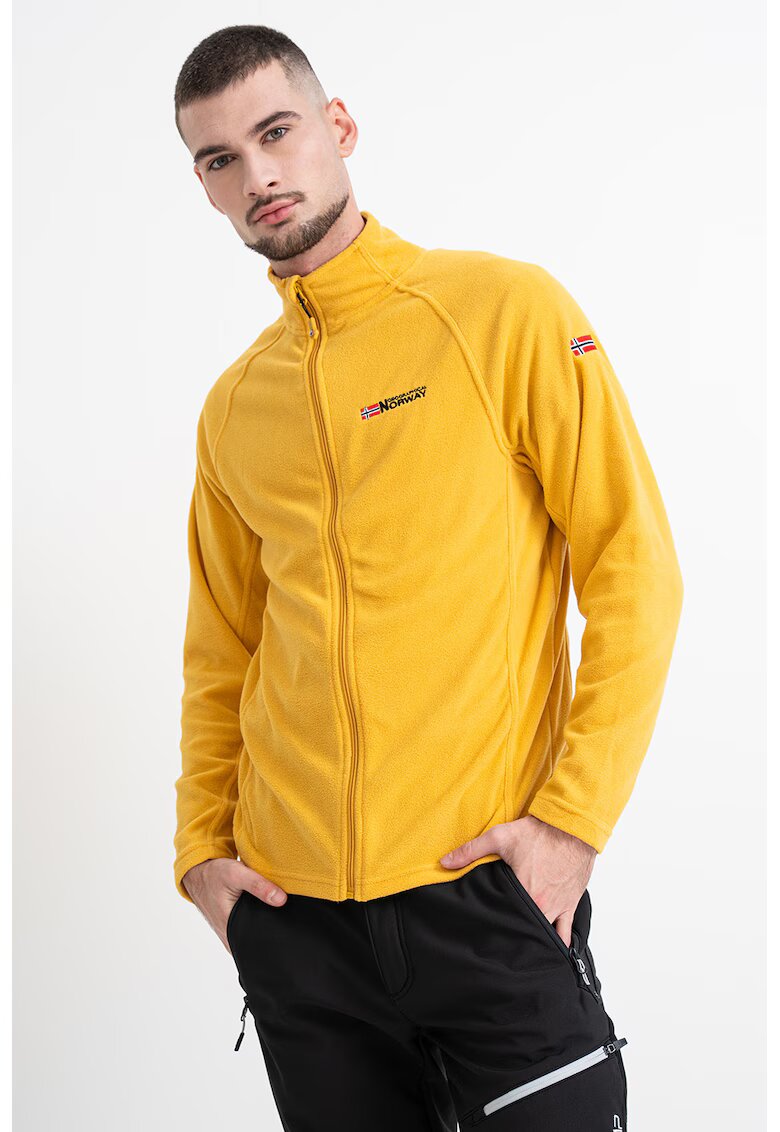 Geographical Norway Bluza de trening cu fermoar si logo Tug - Galben sofran