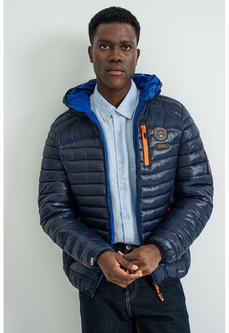 Geographical Norway Geaca cu buzunare cu fermoar Briout - Portocaliu mandarina/Bleumarin