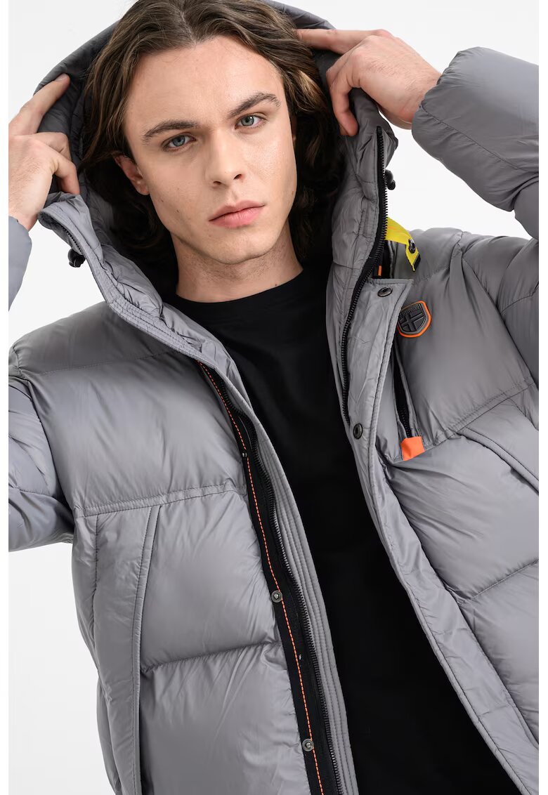 Geographical Norway Geaca cu fermoar si gluga Bodir - Gri cenusiu