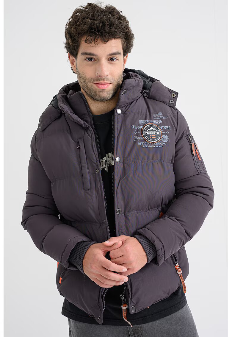 Geographical Norway Geaca cu gluga detasabila Verveine - Gri inchis melange