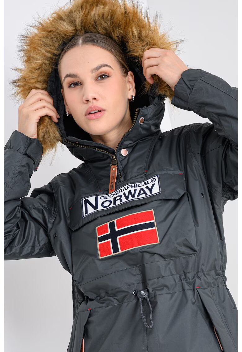 Geographical Norway Geaca cu gluga - fara inchidere Boomera - Gri inchis