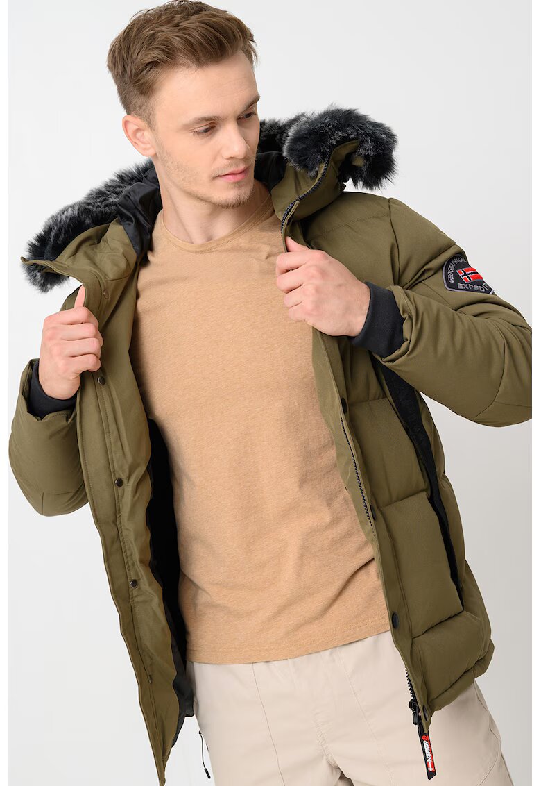 Geographical Norway Geaca cu vatelina Delote - Kaki inchis