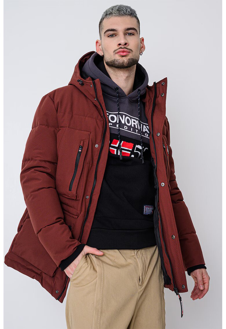 Geographical Norway Geaca cu vatelina si gluga Albert - Maro cognac