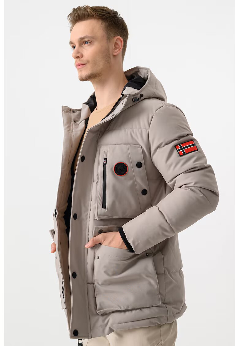 Geographical Norway Geaca cu vatelina si gluga Albert - Maro nisip