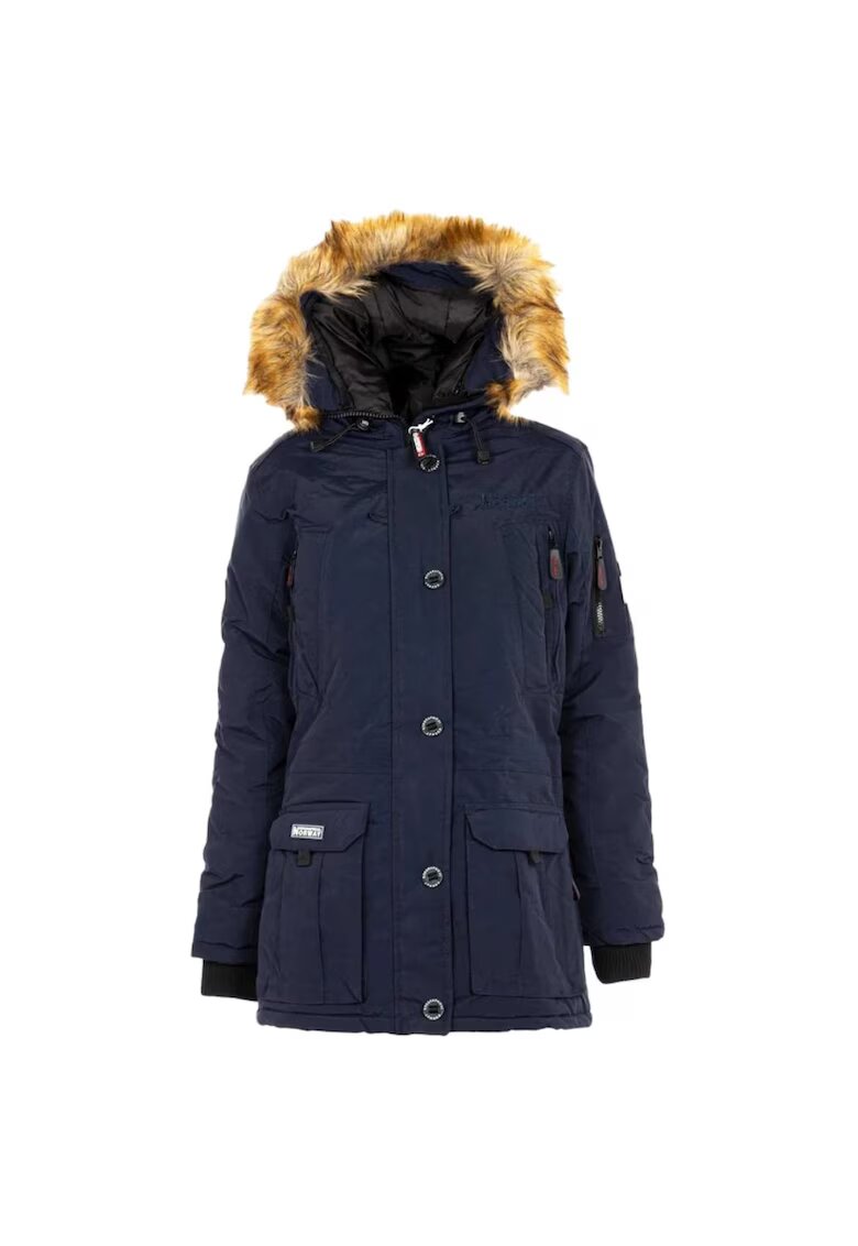 Geographical Norway Geaca de iarna - impermeabila - cu gluga detasabila - bleumarin - poliamida -