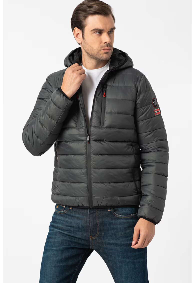 Geographical Norway Geaca matlasata cu fermoar Alaric - Gri inchis