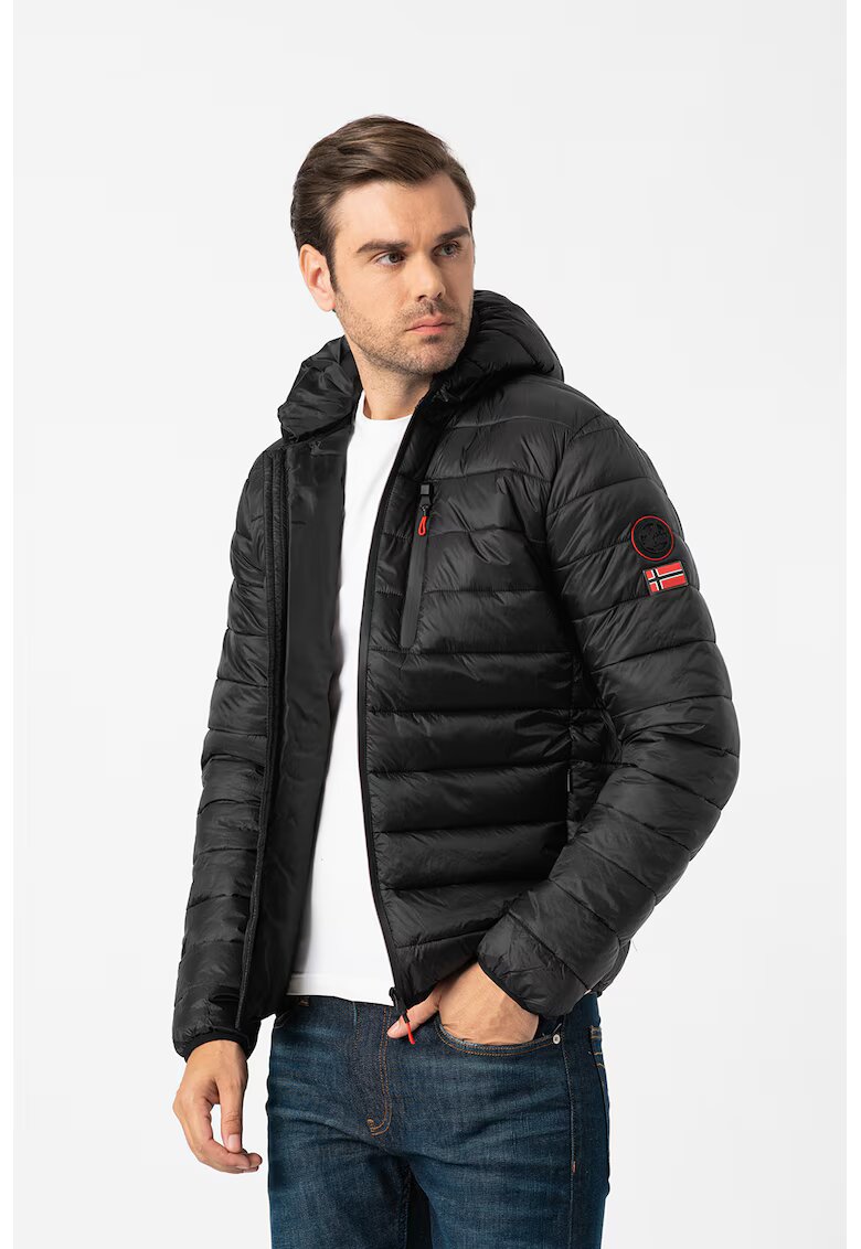 Geographical Norway Geaca matlasata cu fermoar Alaric - Negru
