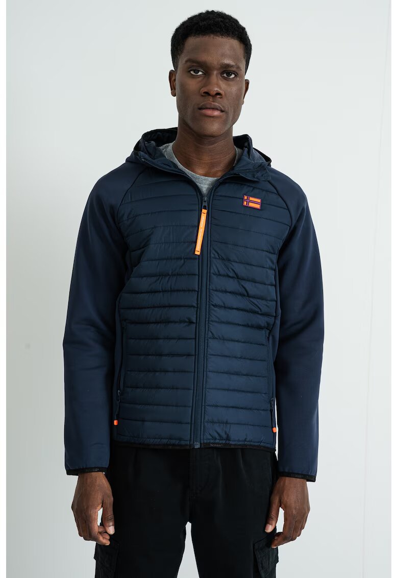 Geographical Norway Jacheta cu fermoar si logo discret Donald - Bleumarin