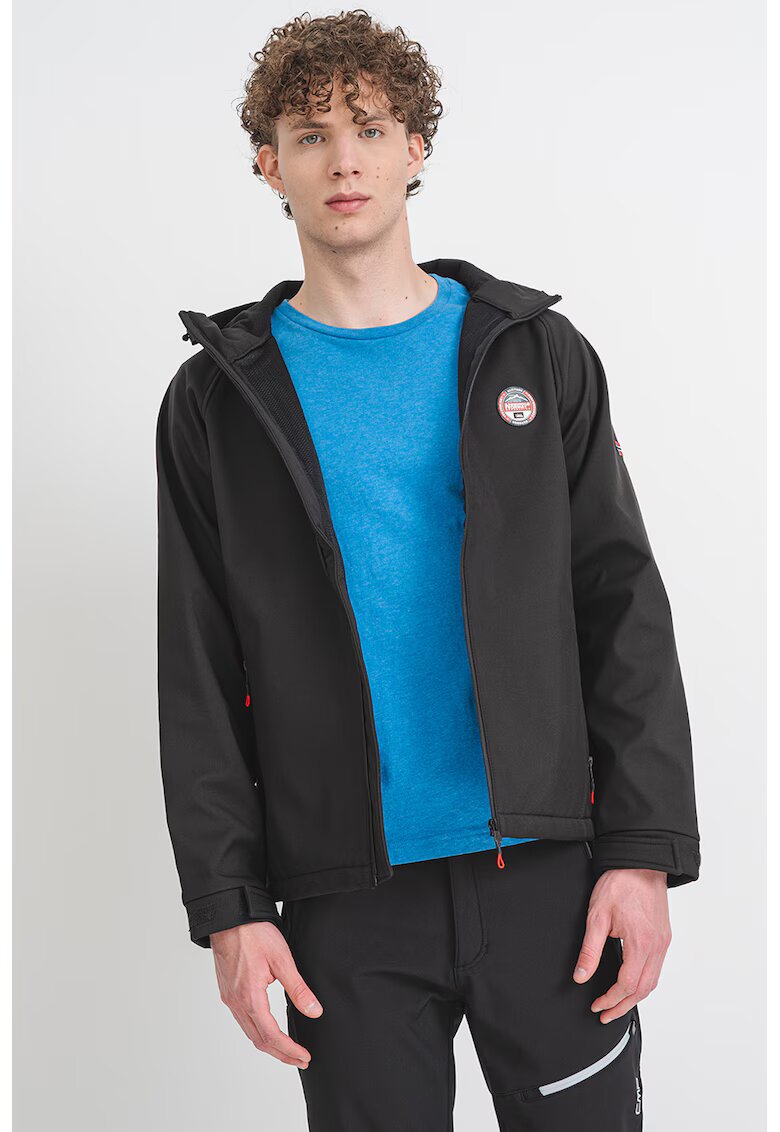 Geographical Norway Jacheta cu gluga Tamigo Badge - Negru