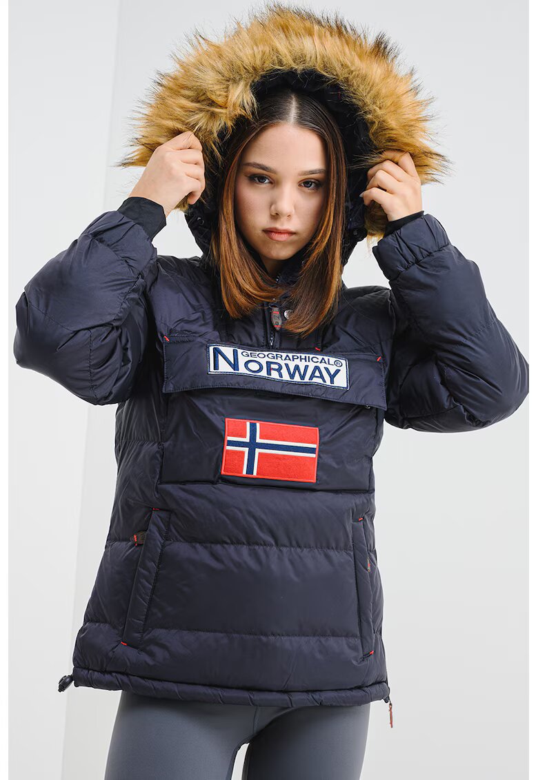 Geographical Norway Jacheta fara inchidere cu vatelina si gluga Belancolie - Albastru ultramarin