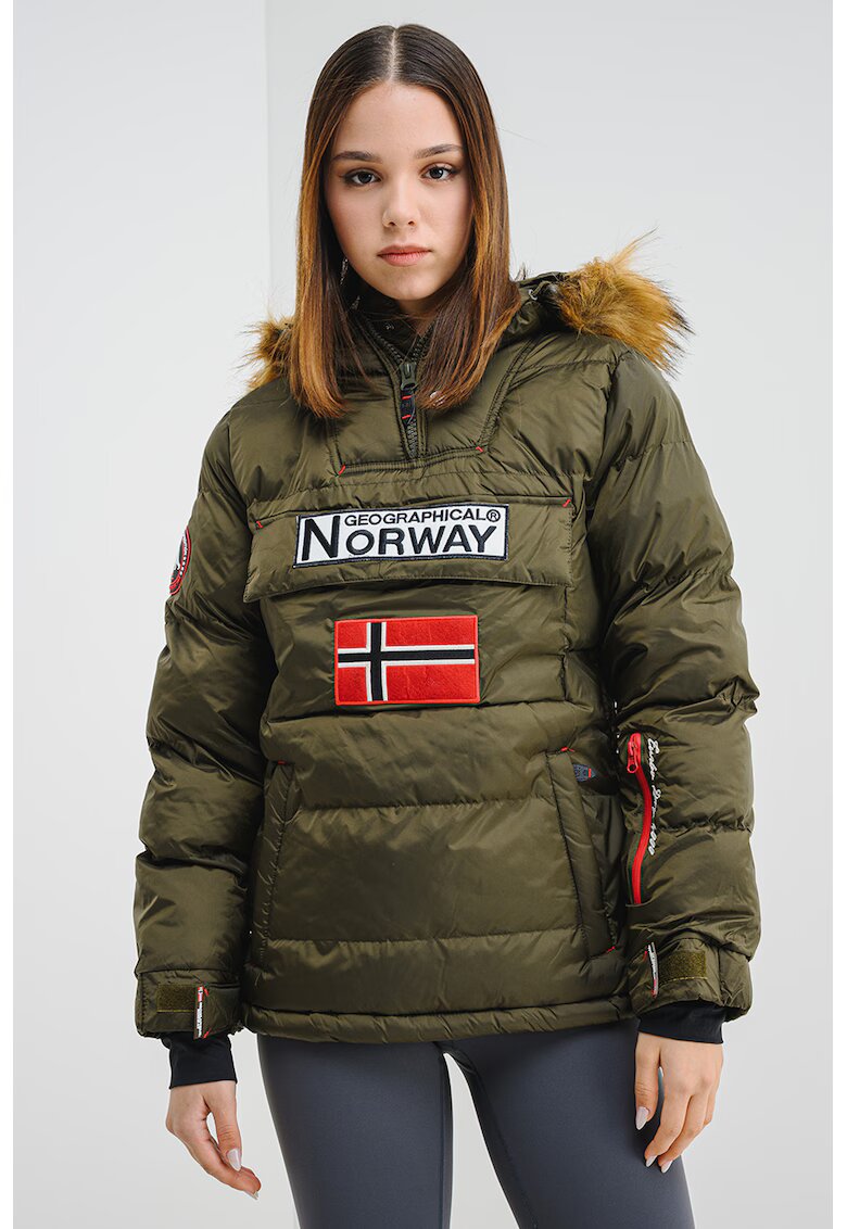 Geographical Norway Jacheta fara inchidere cu vatelina si gluga Belancolie - Kaki