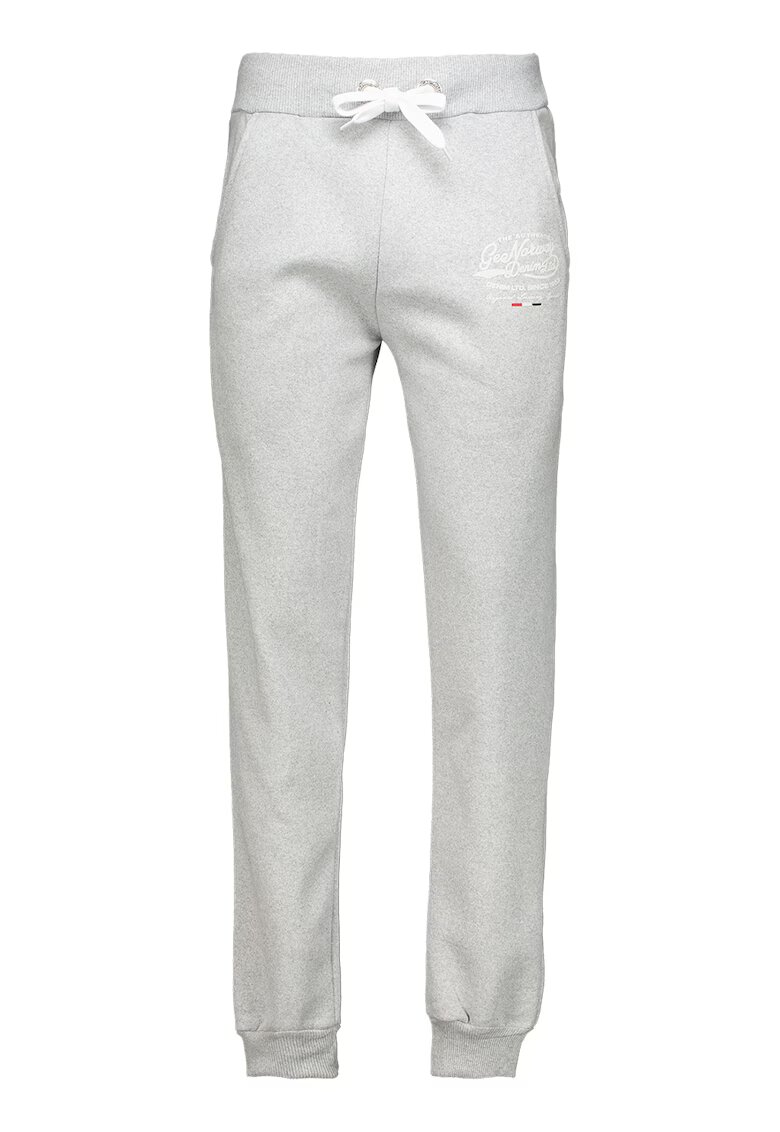 Geographical Norway Pantaloni de trening cu buzunare laterale si imprimeu logo Merci - Gri deschis melange