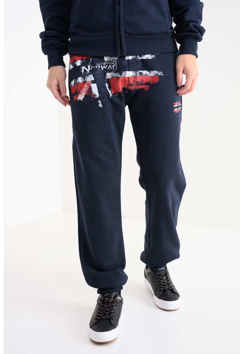 Geographical Norway Pantaloni de trening cu logo Mapote - Albastru ultramarin