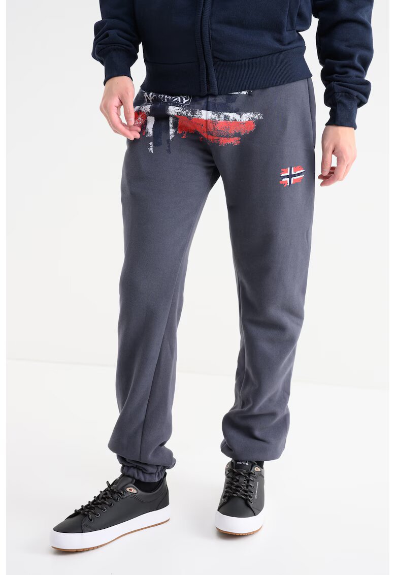 Geographical Norway Pantaloni de trening cu logo Mapote - Gri inchis