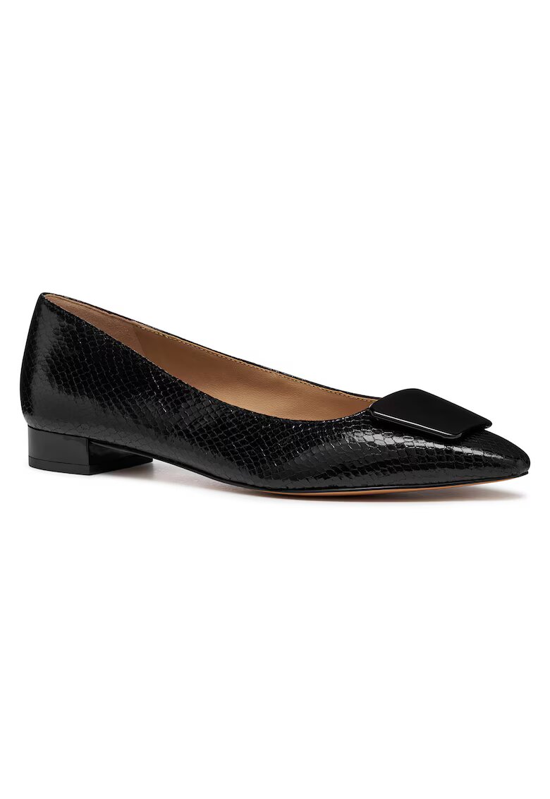 Geox Balerini dama - piele naturala texturata - negru
