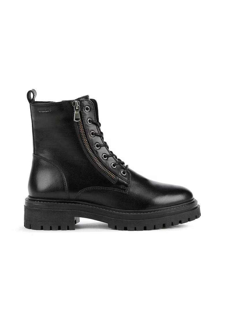 Geox Bocanci de piele Iridea - Negru
