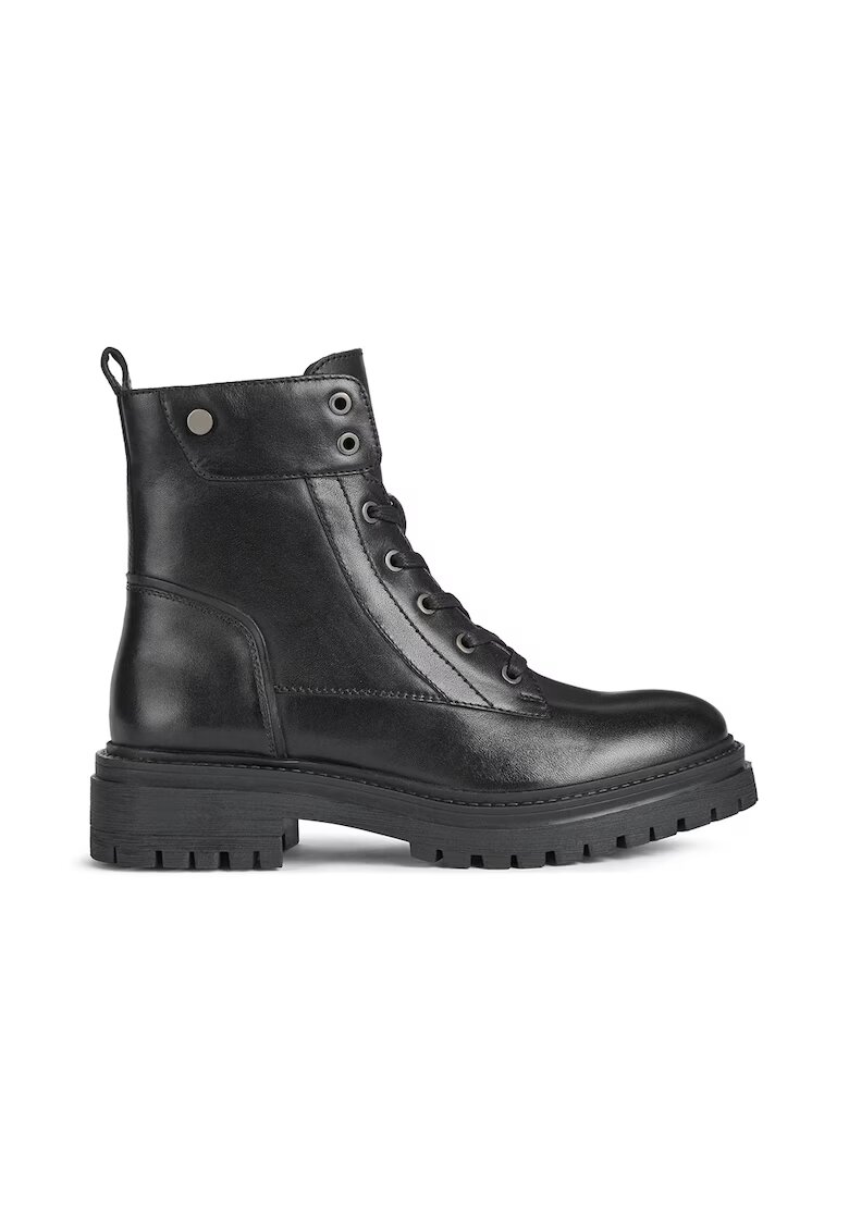 Geox Bocanci de piele Iridea - Negru