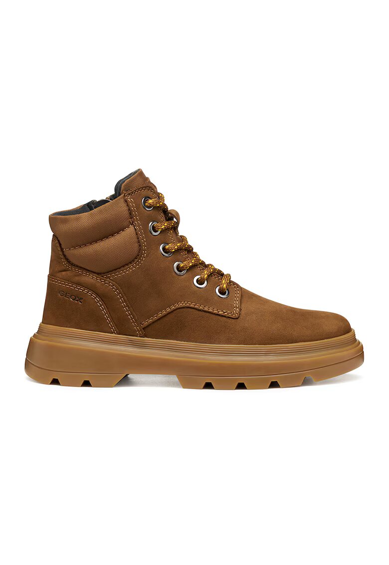 Geox Bocanci din piele nabuc - Caramel