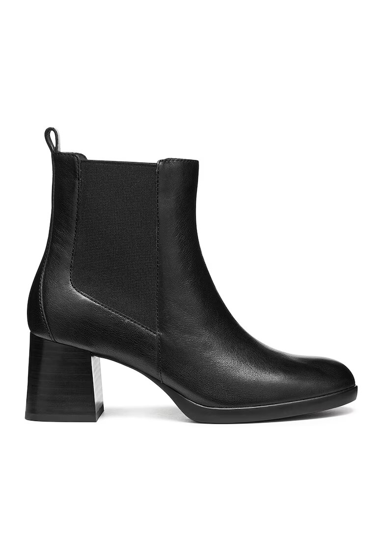 Geox Botine Chelsea de piele - Negru