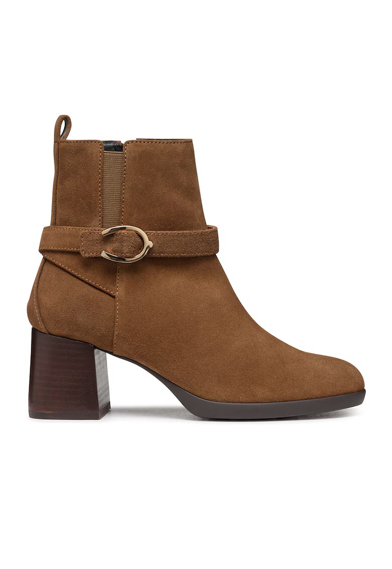 Geox Botine de piele intoarsa - Caramel