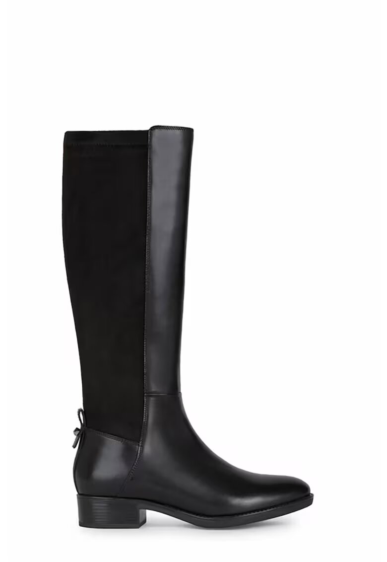 Geox Cizme din piele cu fermoar - Negru