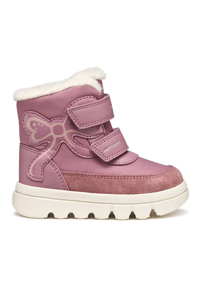 Geox Cizme impermeabile cu velcro Willaboom - Roz prafuit