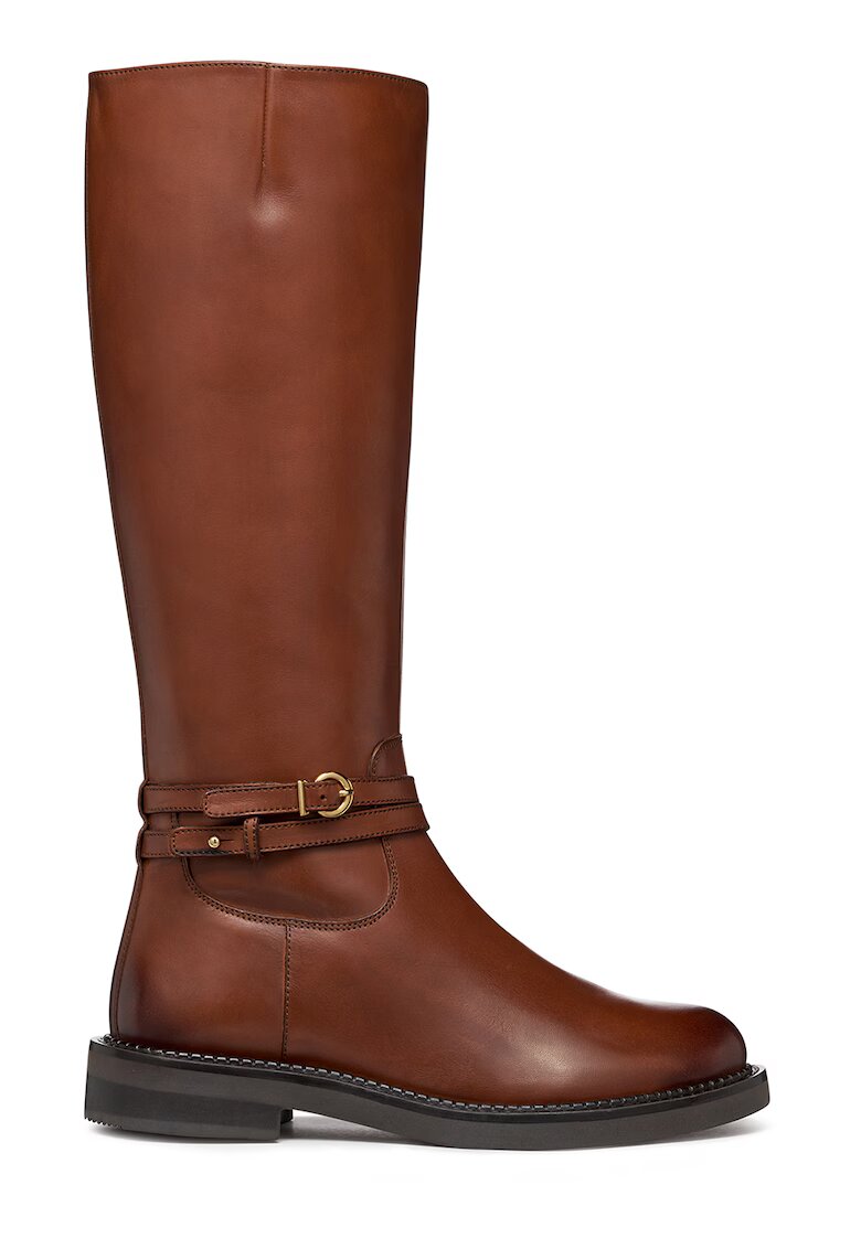 Geox Cizme medii de piele - Caramel