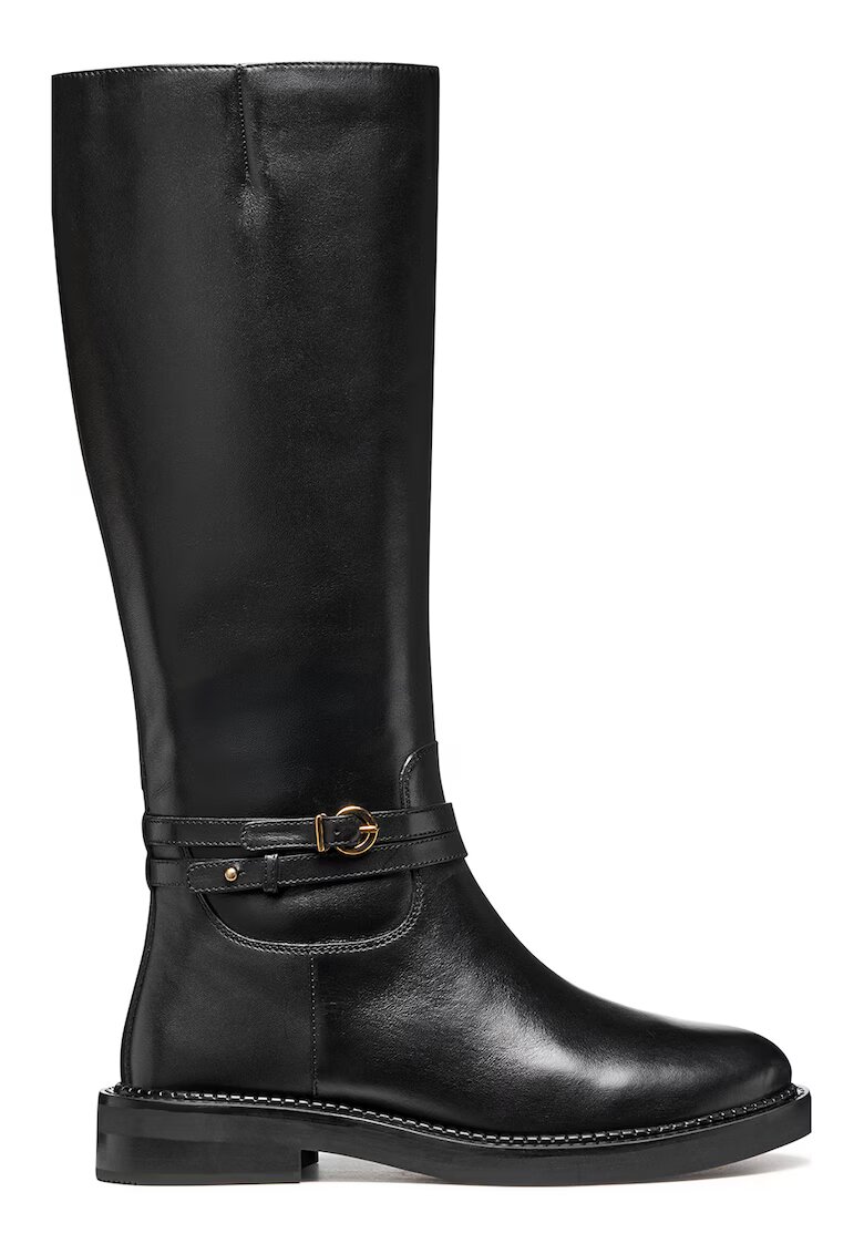 Geox Cizme medii de piele - Negru