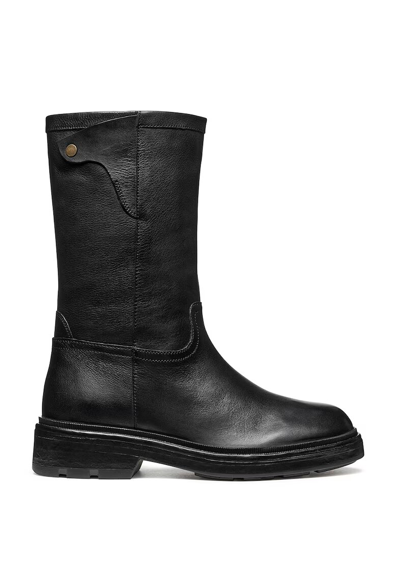 Geox Cizme mid-calf de piele - Negru