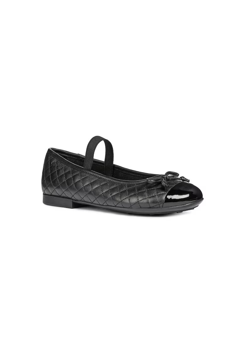 Geox Espadrile baieti - Jr Plie' - Piele naturala - Negru