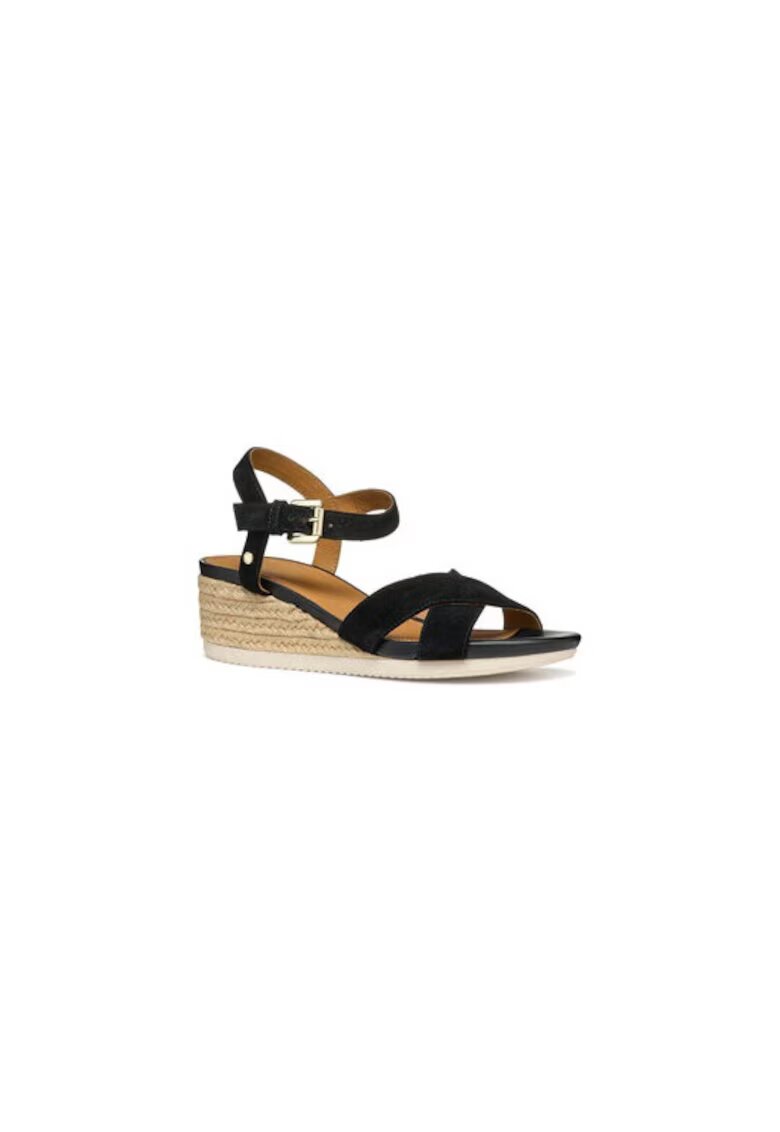 Geox Espadrile dama 304460012 - Piele naturala - Negru - Negru