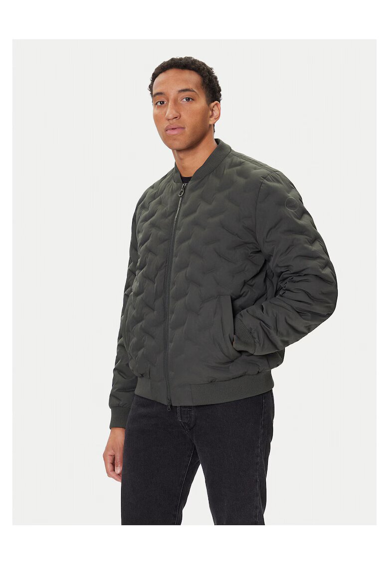 Geox Geaca bomber barbati gri - bumbac