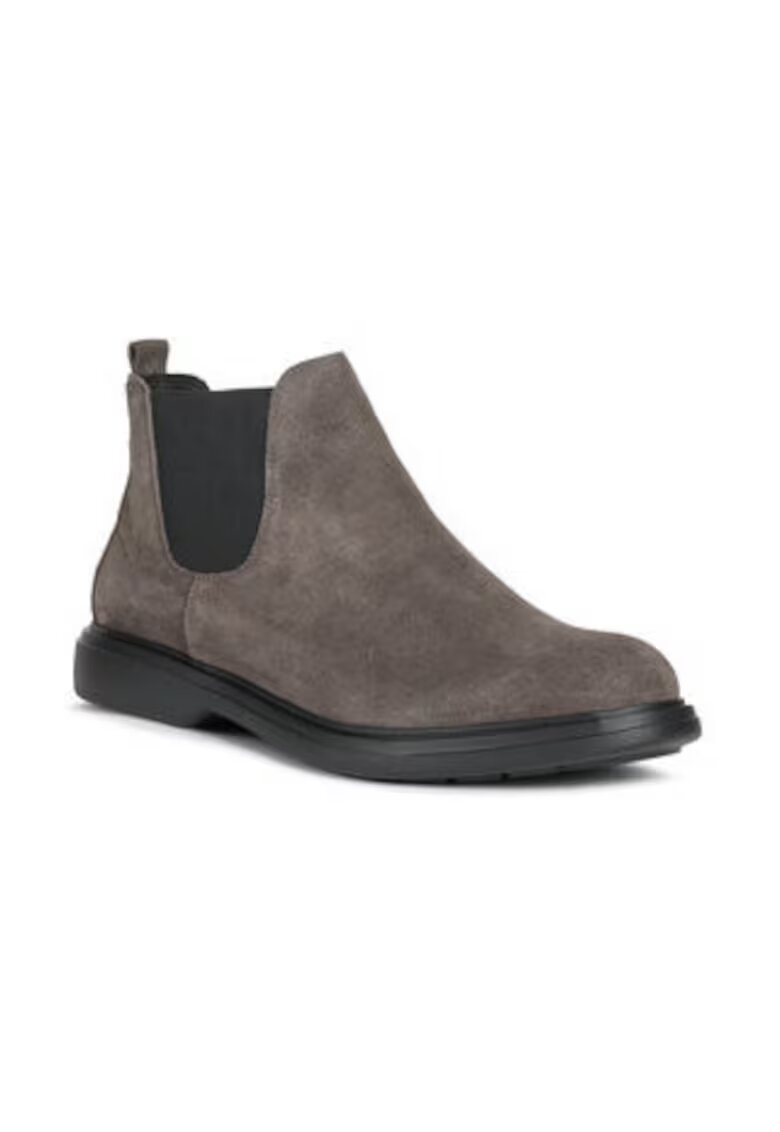 Geox Ghete Chelsea barbati - piele intoarsa - gri - confortabile