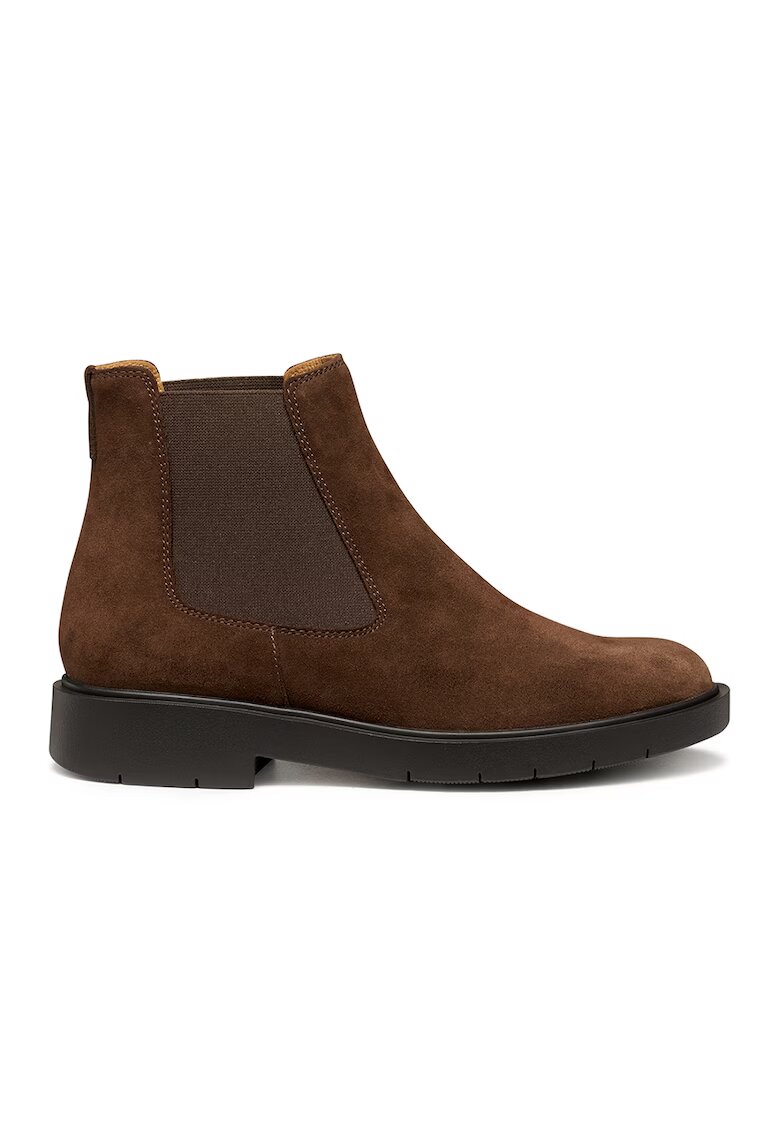 Geox Ghete Chelsea de piele intoarsa - Maro inchis