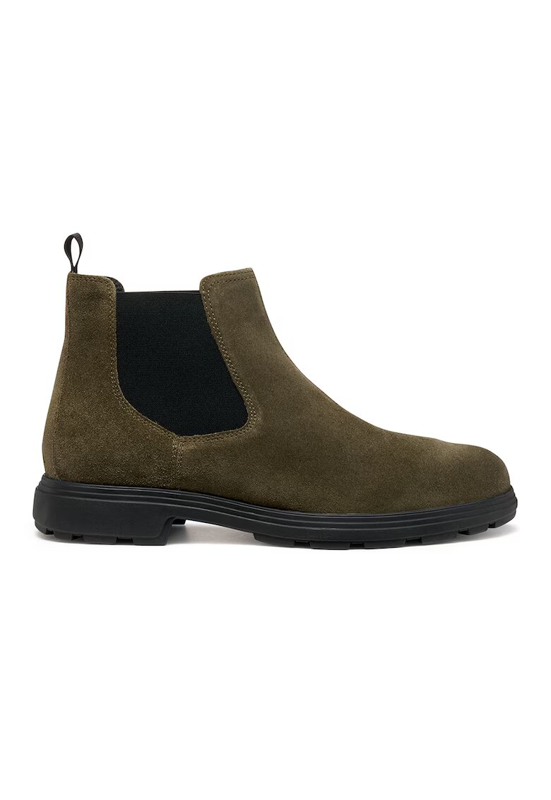 Geox Ghete Chelsea de piele intoarsa - Verde feriga