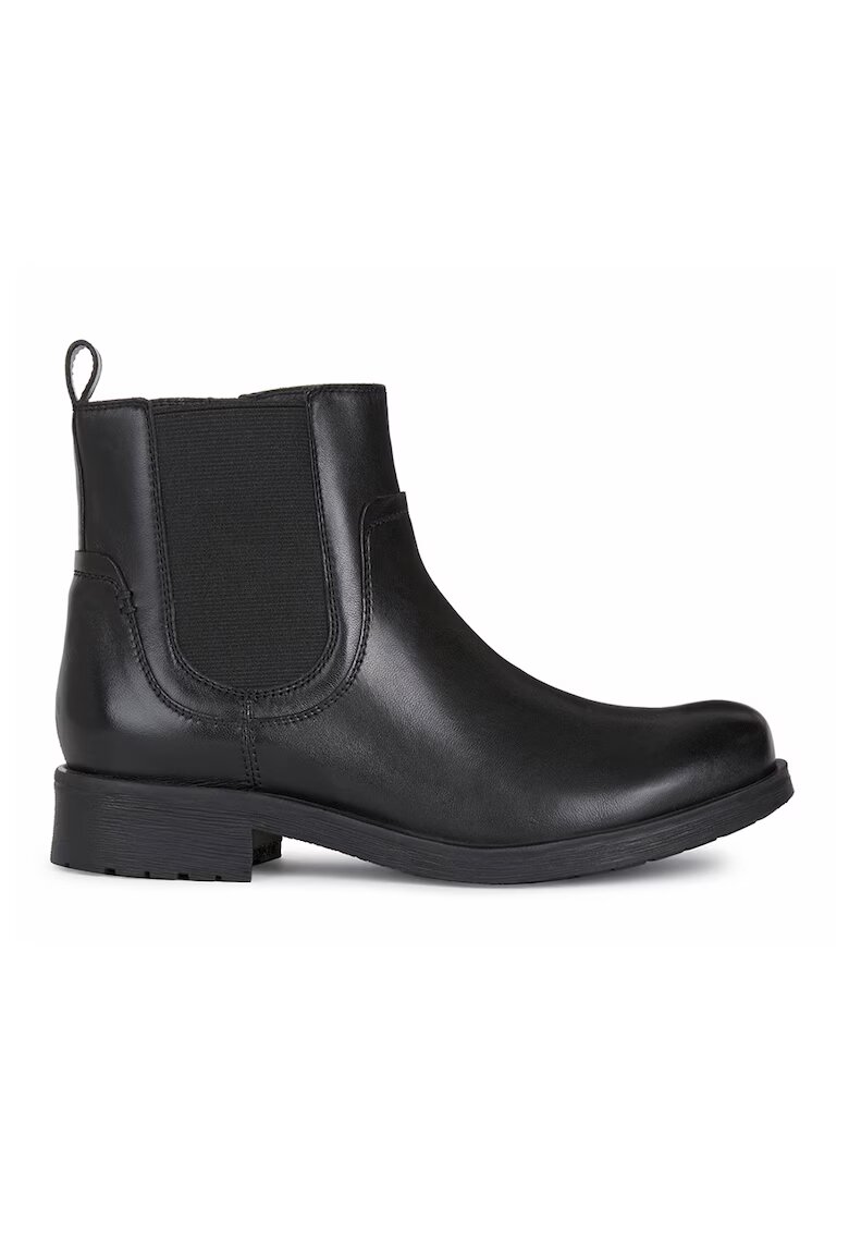 Geox Ghete Chelsea de piele - Negru