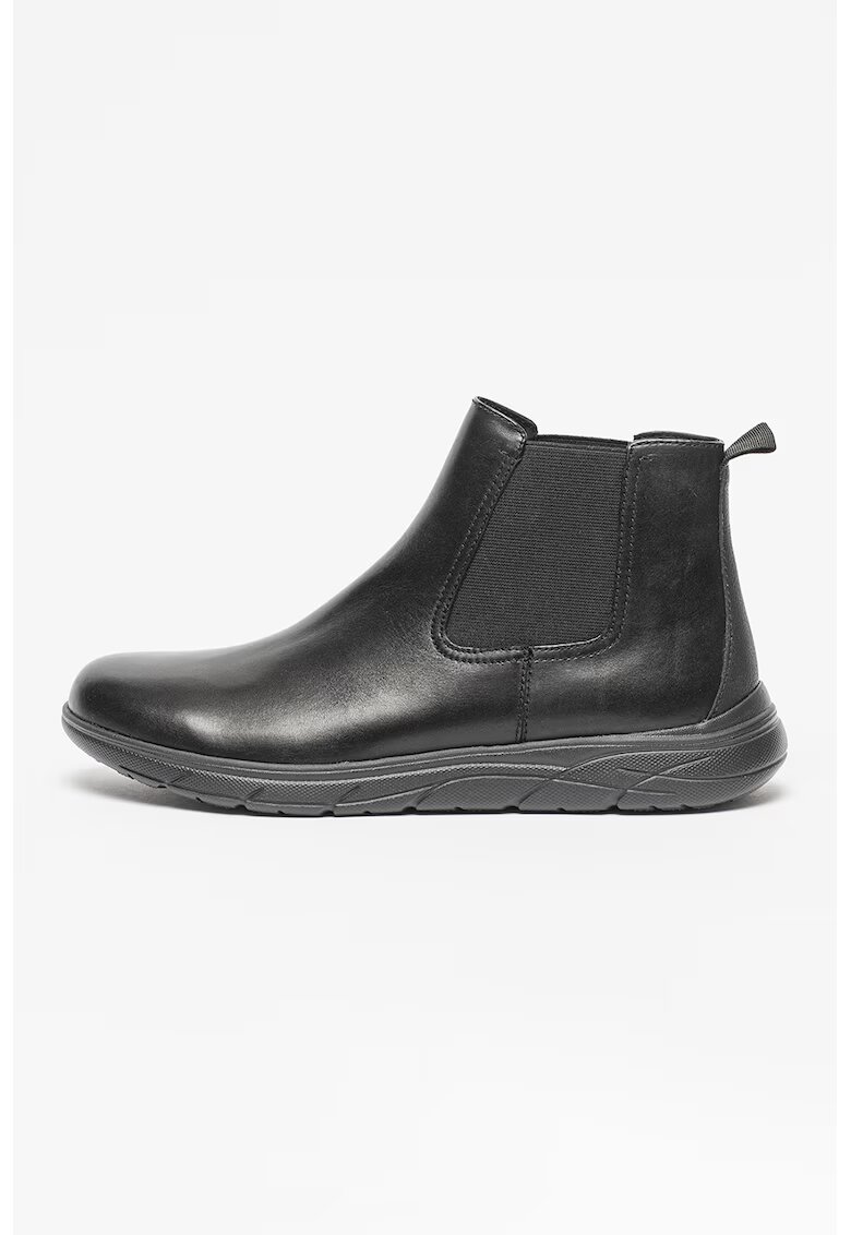 Geox Ghete Chelsea de piele - Negru